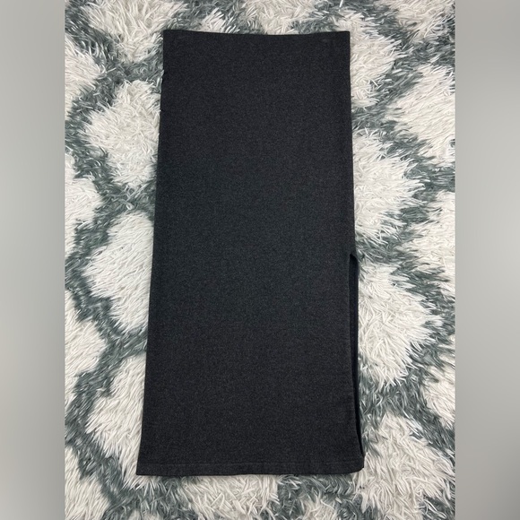 Fabletics Women’s Cloud Seamless High Waisted Midi Pencil Skirt Black Heather XL - Picture 4 of 13